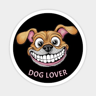 Funny Happy Dog Big Grin Puppy cartoon for Pet Lovers Magnet